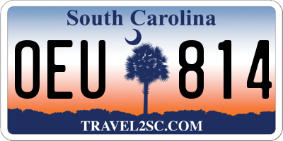 SC license plate OEU814