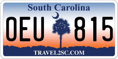 SC license plate OEU815