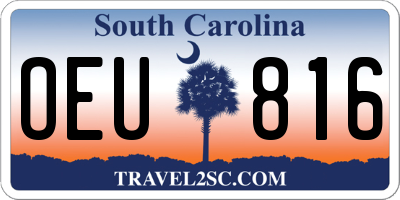 SC license plate OEU816