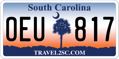 SC license plate OEU817