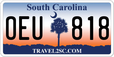 SC license plate OEU818