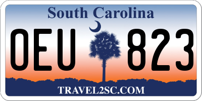 SC license plate OEU823