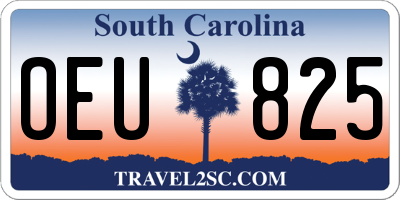SC license plate OEU825