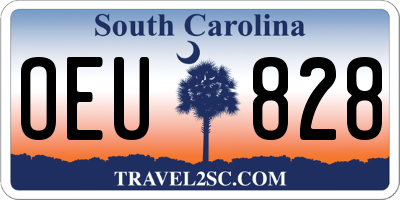 SC license plate OEU828