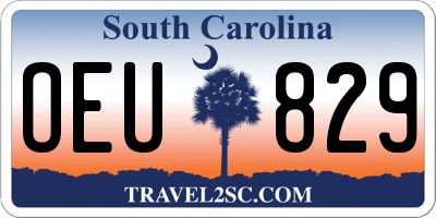 SC license plate OEU829