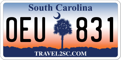 SC license plate OEU831