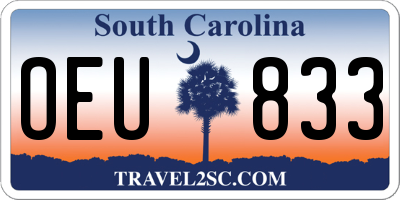 SC license plate OEU833