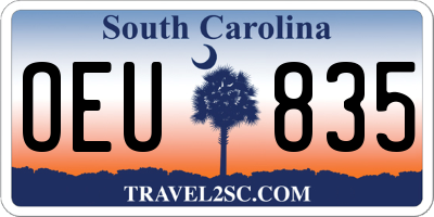 SC license plate OEU835