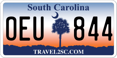 SC license plate OEU844