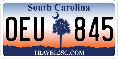 SC license plate OEU845