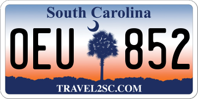 SC license plate OEU852