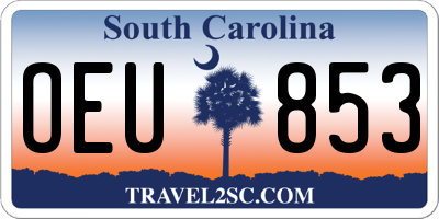 SC license plate OEU853
