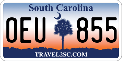 SC license plate OEU855