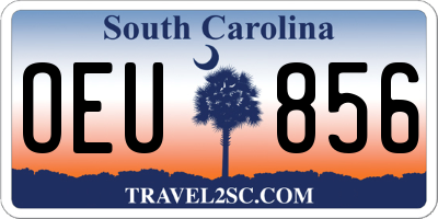SC license plate OEU856