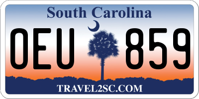 SC license plate OEU859
