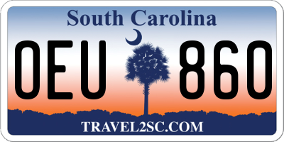 SC license plate OEU860