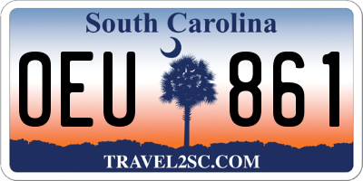 SC license plate OEU861