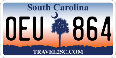 SC license plate OEU864