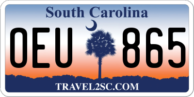 SC license plate OEU865