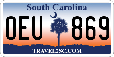 SC license plate OEU869