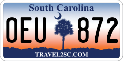 SC license plate OEU872