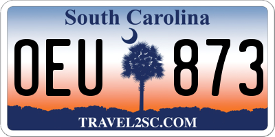 SC license plate OEU873