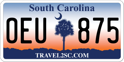 SC license plate OEU875