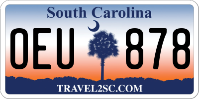 SC license plate OEU878