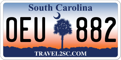 SC license plate OEU882