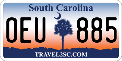 SC license plate OEU885