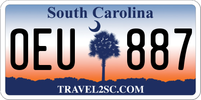 SC license plate OEU887