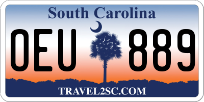 SC license plate OEU889