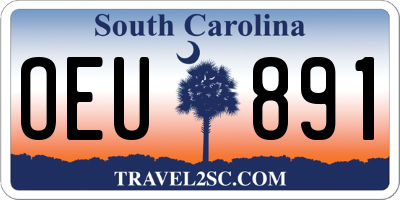 SC license plate OEU891
