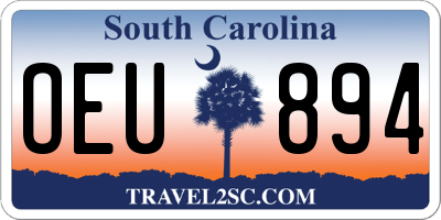 SC license plate OEU894