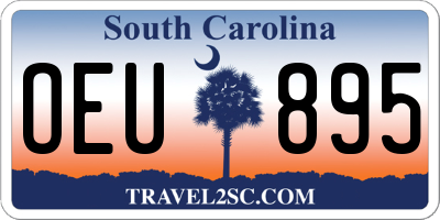 SC license plate OEU895