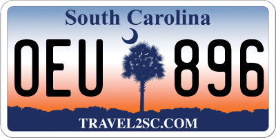 SC license plate OEU896