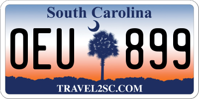 SC license plate OEU899