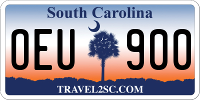 SC license plate OEU900
