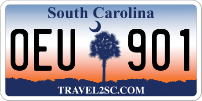 SC license plate OEU901
