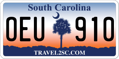 SC license plate OEU910