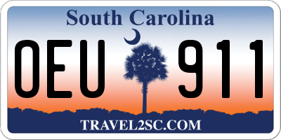 SC license plate OEU911