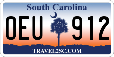 SC license plate OEU912