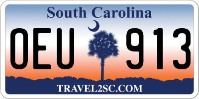 SC license plate OEU913