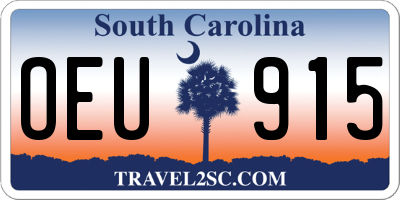 SC license plate OEU915