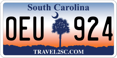 SC license plate OEU924