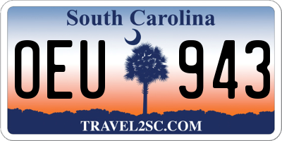 SC license plate OEU943