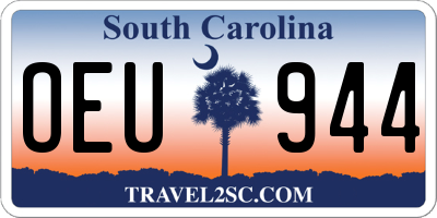 SC license plate OEU944