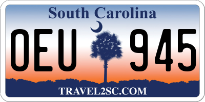 SC license plate OEU945