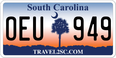 SC license plate OEU949
