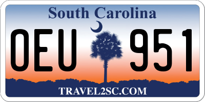 SC license plate OEU951
